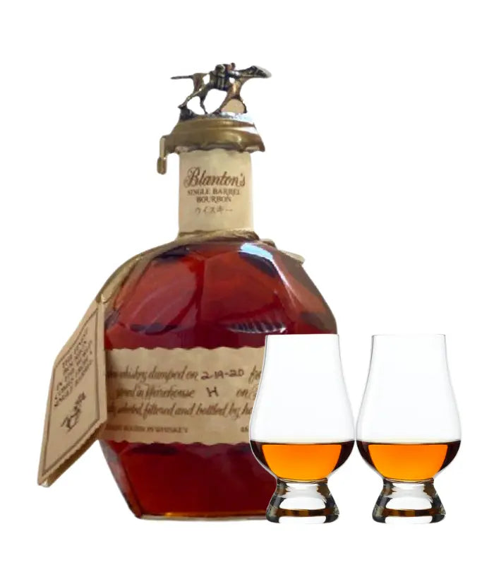 Blanton’s Single Barrel Red Takara Japanese Edition Bourbon Whiskey & Glencairn Set Bundle