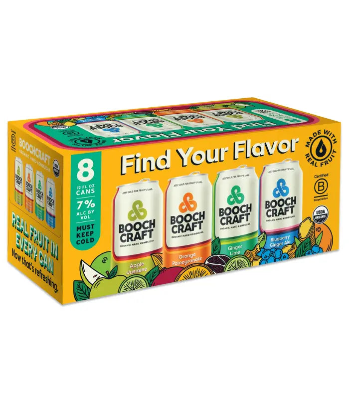 BoochCraft Find Your Flavor Variety Pack Organic Hard Kombucha