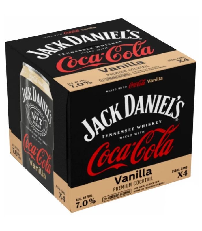 Jack Daniel's Coca-Cola Vanilla 4 Pack Cans | The Barrel Tap