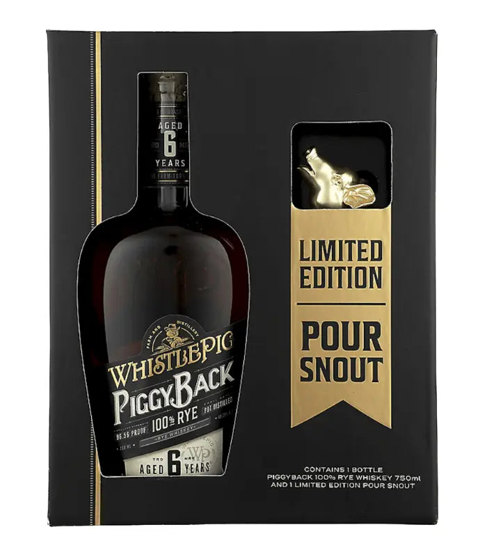 WhistlePig Piggyback 6 Year Old Rye Limited Edition Pour Snout WhistlePig Piggyback 6 Year Old Rye Limited Edition Pour Snout
