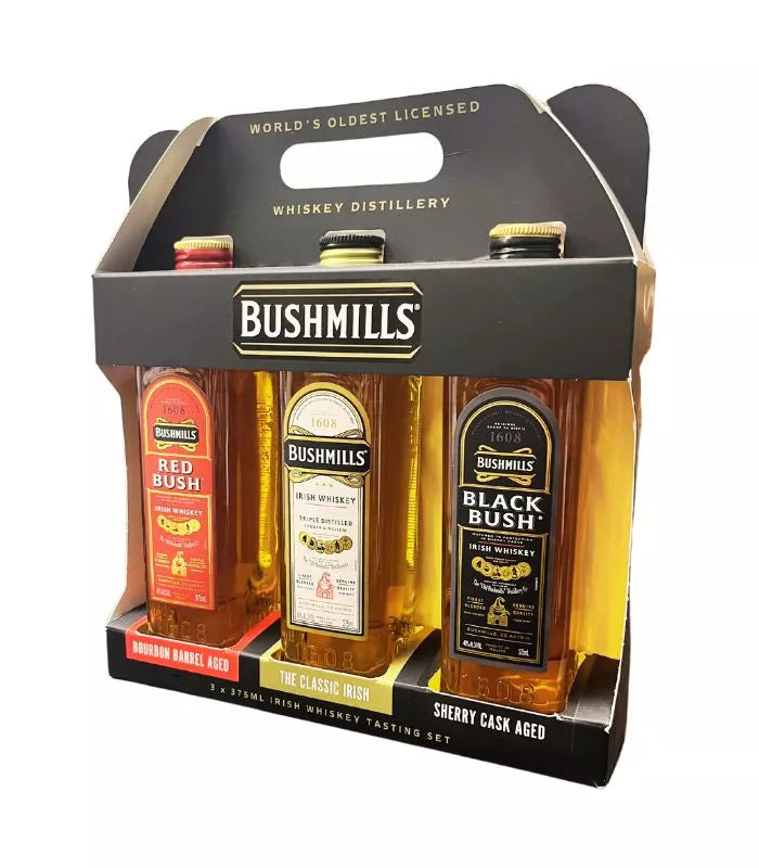 Buy Bushmills Original | Red Bush | Black Bush 375mL Gift Set Online - The Barrel Tap Online Liquor Delivered
