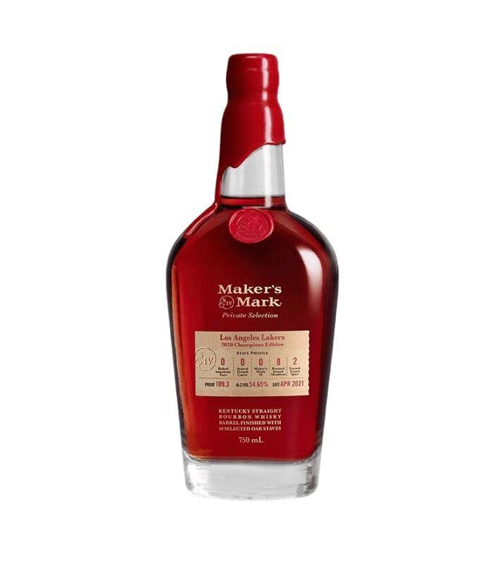 Buy Maker's Mark Private Selection Los Angeles Lakers 2020 Championship Edition 750mL Online - The Barrel Tap Online Liquor Delivered