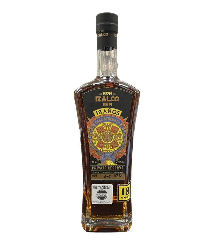 Buy Ron Izalco Cask Strength Private Reserve 18 Year Old Rum 700mL Online - The Barrel Tap Online Liquor Delivered