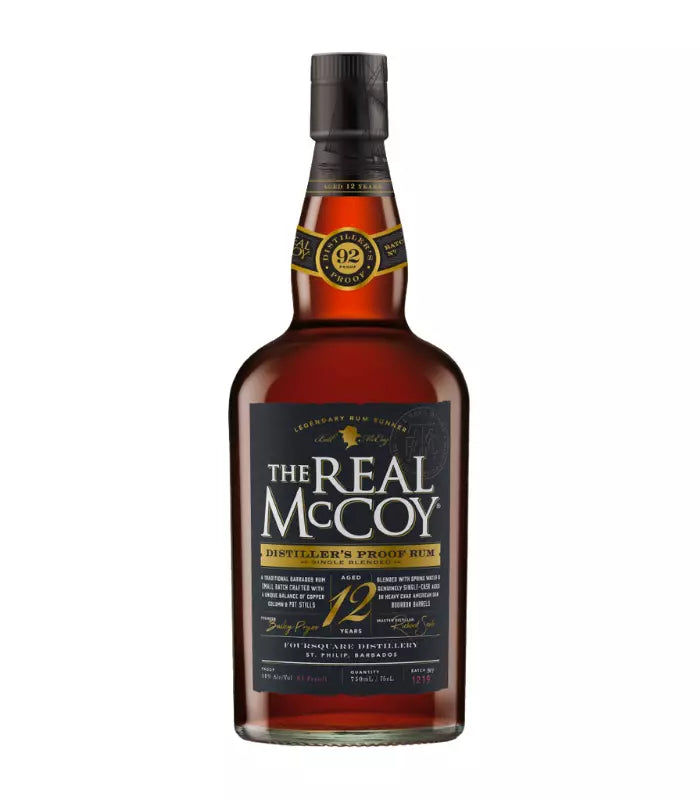 Buy The Real McCoy 12 Year Aged Rum Distiller's Proof 750mL Online - The Barrel Tap Online Liquor Delivered