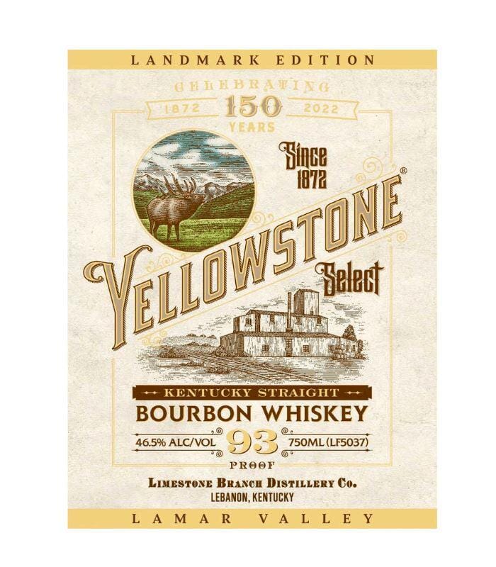Buy Yellowstone Select Bourbon Whiskey Lamar Valley - 150th Anniversary Landmark Edition 750mL Online - The Barrel Tap Online Liquor Delivered