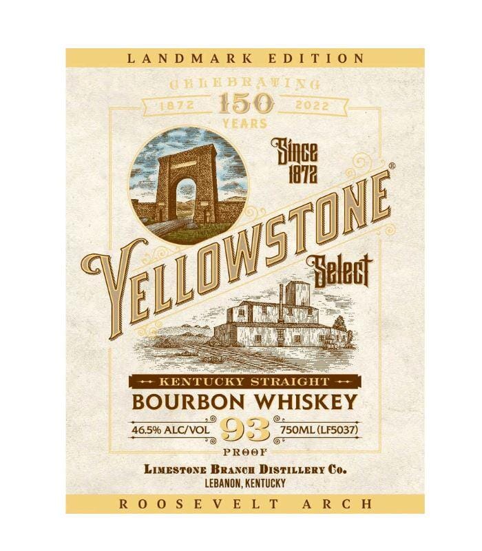 Buy Yellowstone Select Bourbon Whiskey Roosevelt Arch - 150th Anniversary Landmark Edition 750mL Online - The Barrel Tap Online Liquor Delivered