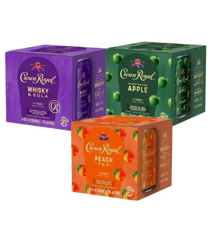Buy Crown Royal Cola, Apple, Peach Cocktail Cans Bundle Online - The Barrel Tap Online Liquor Delivered