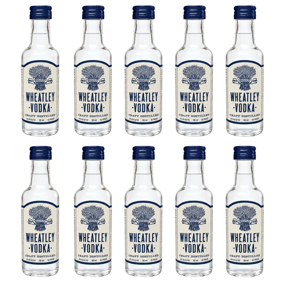10 50mL Mini Shooter Bottles of Wheatley Vodka
