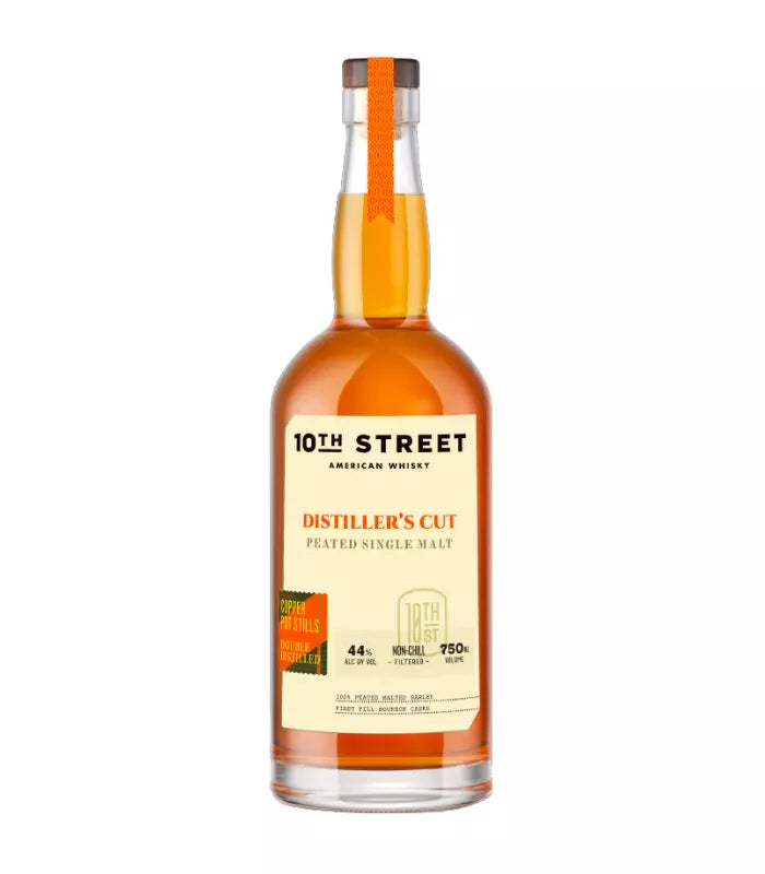 Buy 10th Street Peated Single Malt Distiller's Cut American Whiskey 750mL Online - The Barrel Tap Online Liquor Delivered