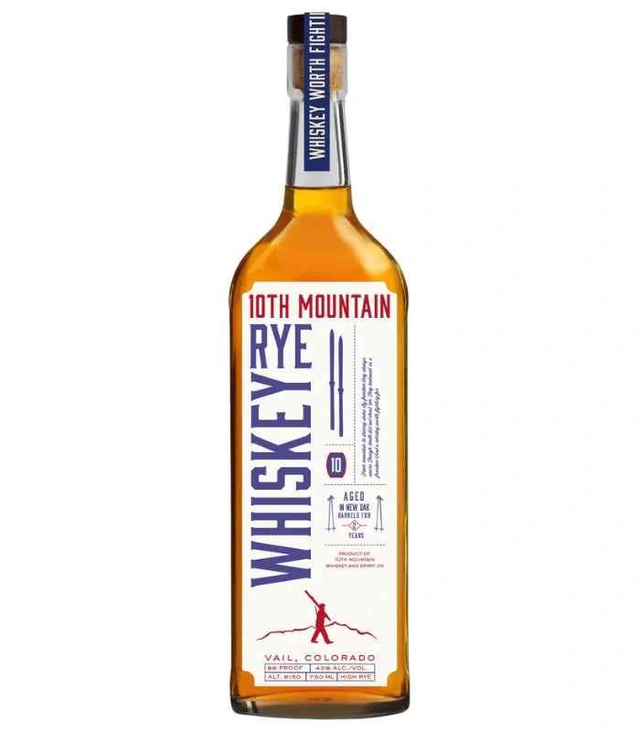 Buy 10th Mountain Whiskey & Spirit Company Rye Whiskey 750mL Online - The Barrel Tap Online Liquor Delivered