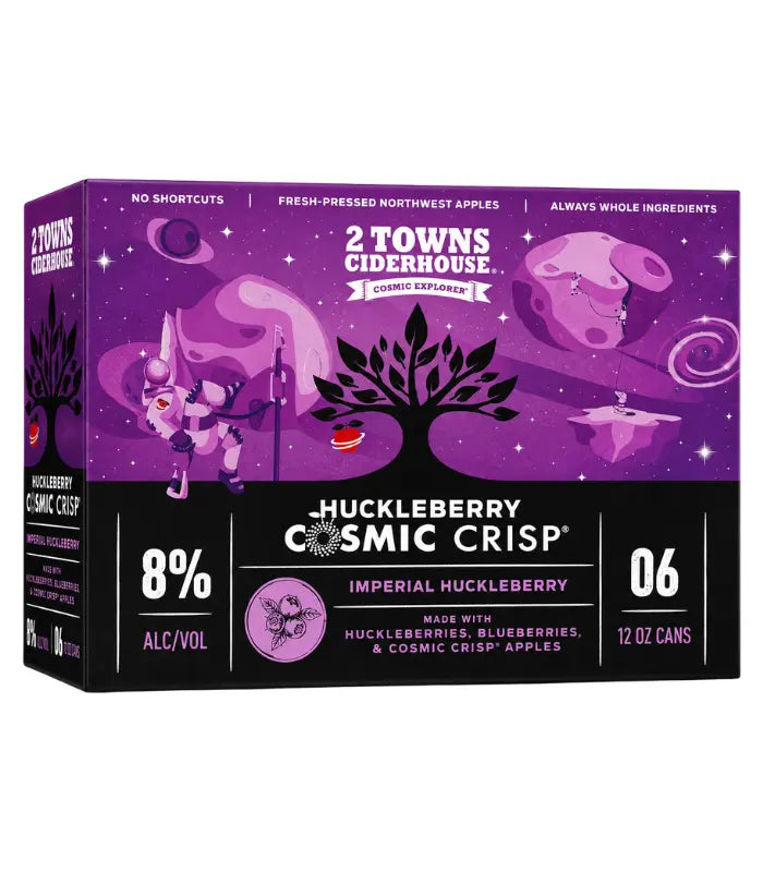 2 Towns Ciderhouse Huckleberry Cosmic Crisp 6-Pack