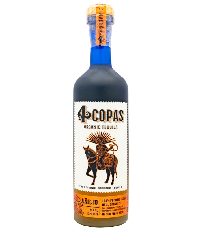 4 Copas Organic Tequila Añejo 750mL