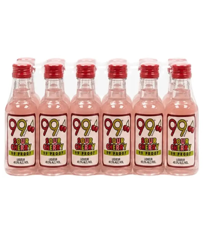 99 Brand Sour Cherry Liqueur 50mL 12 Pack