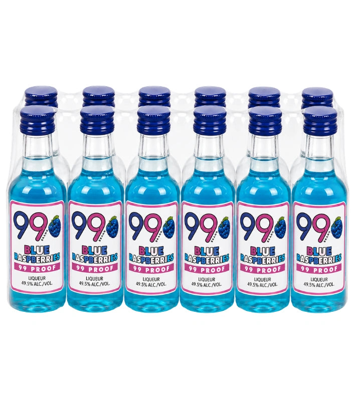 99 Brand Blue Raspberries Liqueur 50mL 12 Pack