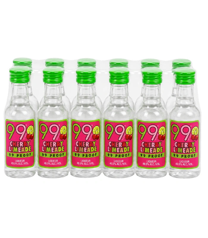 99 Brand Cherry Limeade Liqueur 50mL 12 Pack