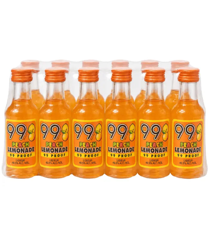 99 Brand Peach Lemonade Liqueur 50mL 12 Pack