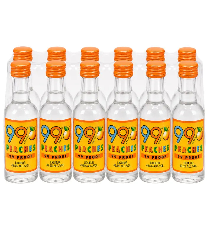 99 Brand Peaches Liqueur 50mL 12 Pack