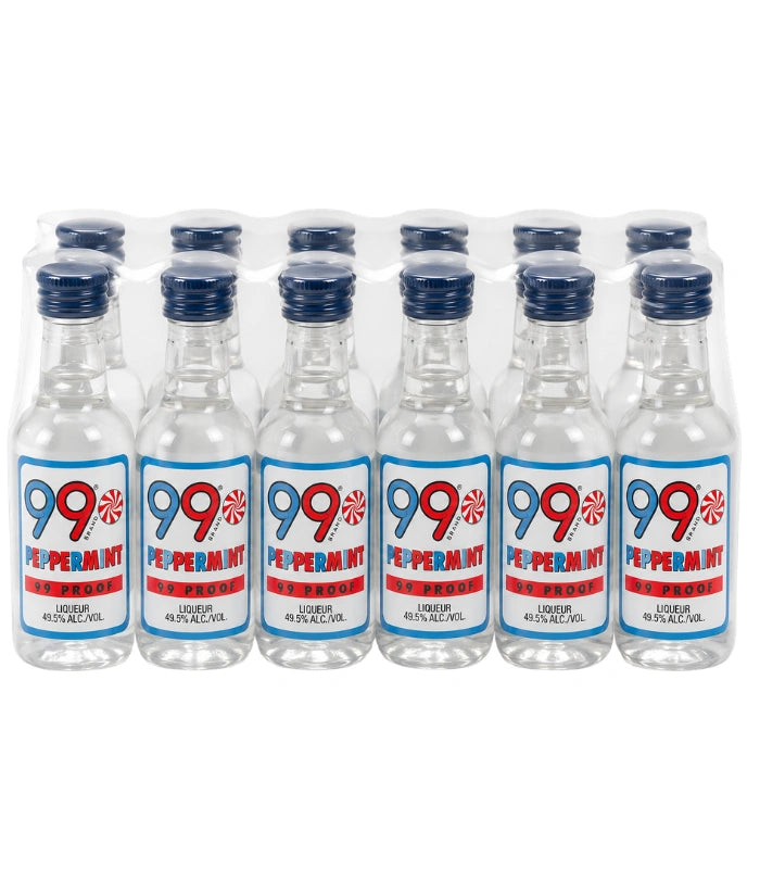 99 Brand Peppermint Liqueur 50mL 12 Pack