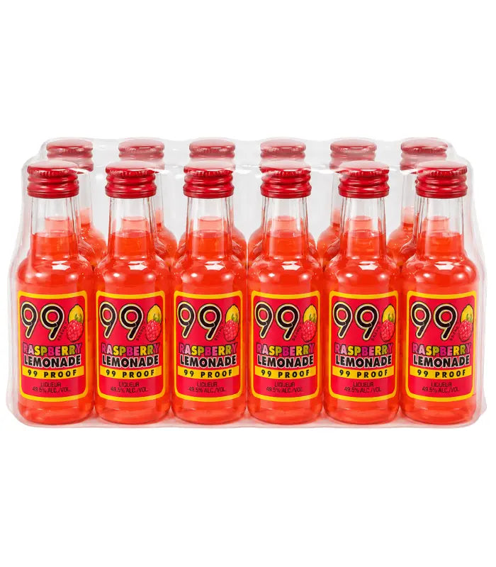 99 Brand Raspberry Lemonade Liqueur 50mL 12 Pack
