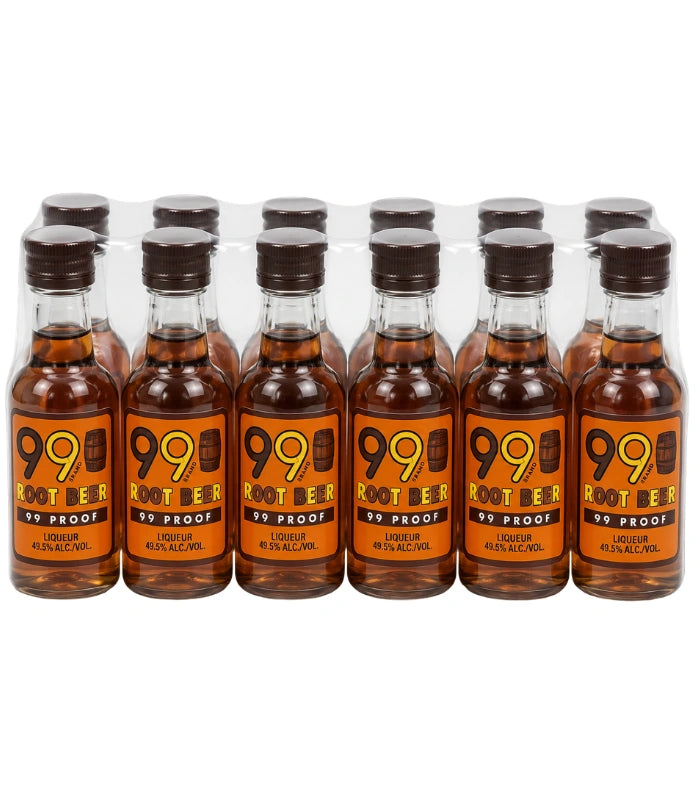 99 Brand Root Beer Liqueur 50mL 12 Pack