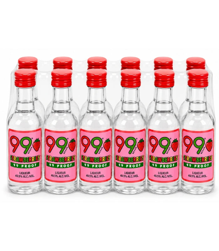 99 Brand Strawberries Liqueur 50mL 12 Pack