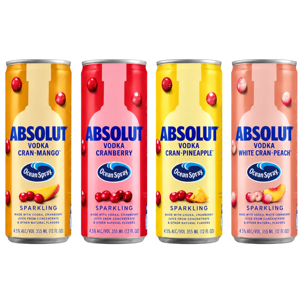 Absolut Ocean Spray Vodka Cranberry Party Pack Flavors