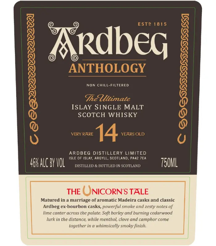 Ardbeg Anthology 14 Year Islay Single Malt Scotch Whisky 750mL