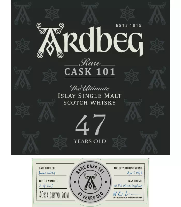 Ardbeg Rare Cask 101 47 Year Old Islay Single Malt Scotch Whisky