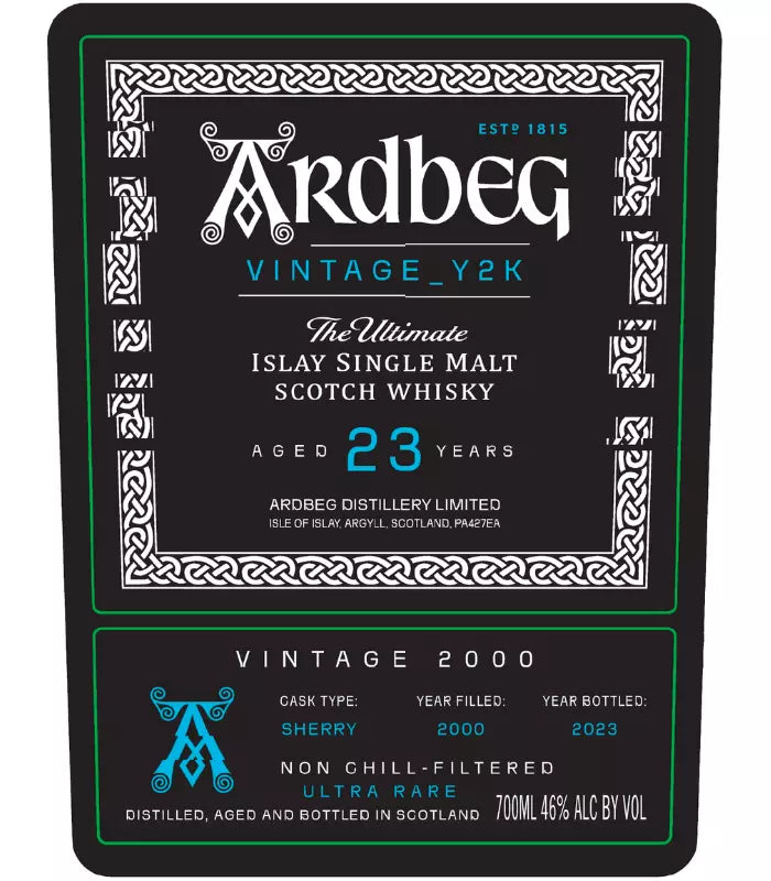 Ardbeg Vintage Y2K 23 Year Islay Single Malt Scotch Whisky