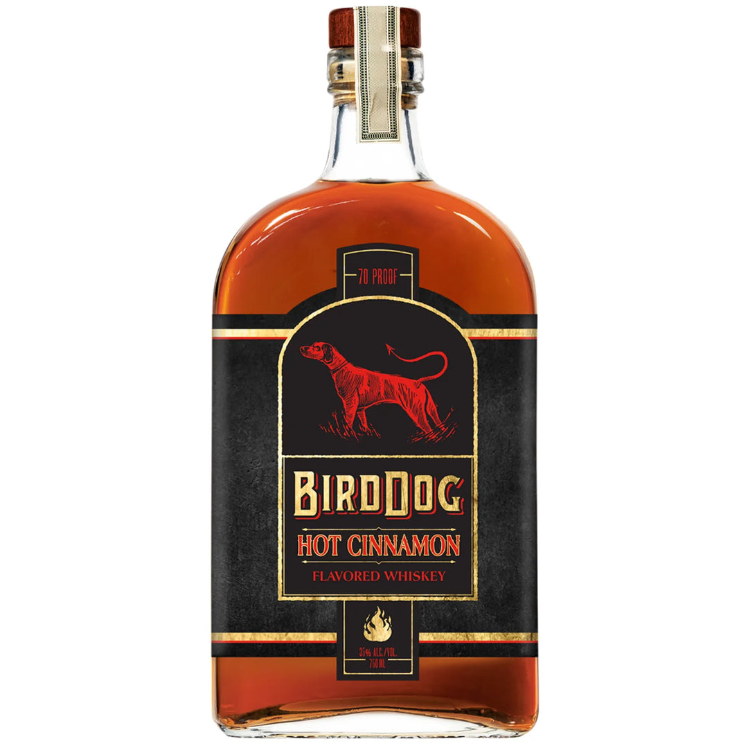 Bottle of Bird Dog Hot Cinnamon Flavored Whiskey 750mL