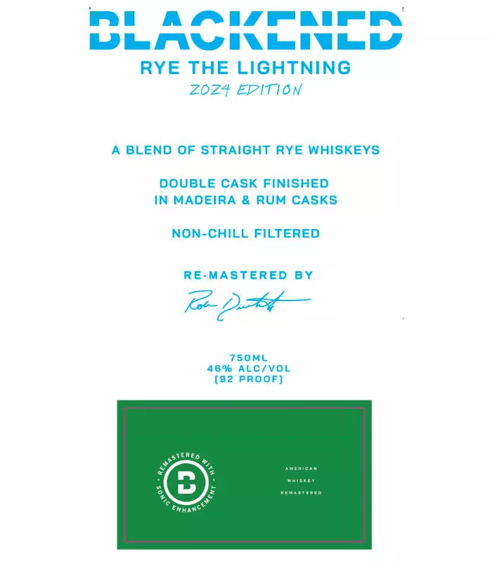 Blackened Rye The Lightening 2024 Edition 750mL