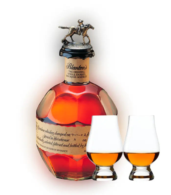 Blanton's Single Barrel Bourbon Whiskey & Glencairn Set Bundle