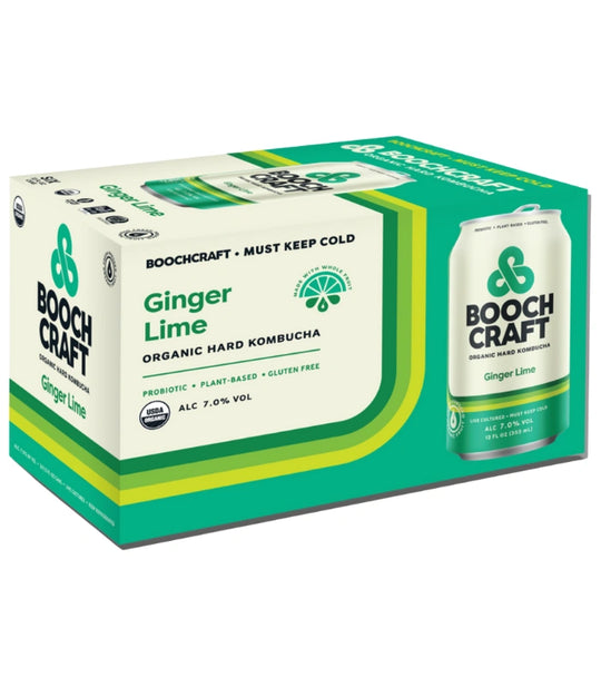 Boochcraft Ginger Lime Organic Hard Kombucha 6-Pack