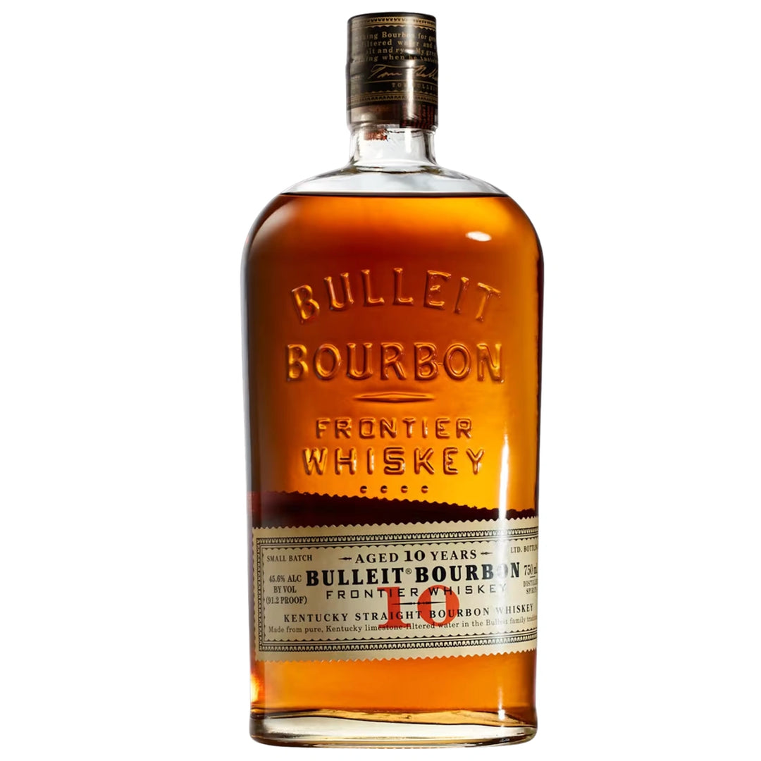 Bottle of Bulleit 10 Year Kentucky Straight Bourbon Whiskey 750mL