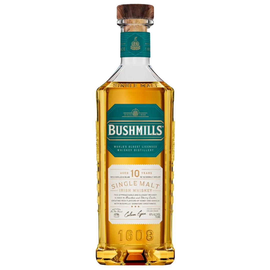 Bottle of Bushmills 10 Year Single Malt Irish Whiskey 750mL