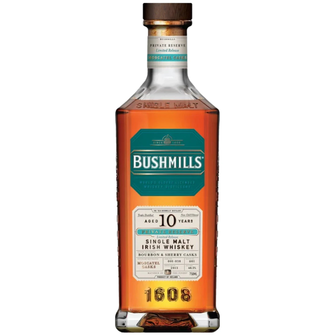 Bottle of Bushmills 10 Year Private Reserve Moscatel Casks Irish Whiskey 750mL
