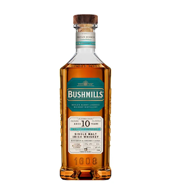 Bushmills 10 Year Private Reserve Plum Brandy Casks Irish Whiskey