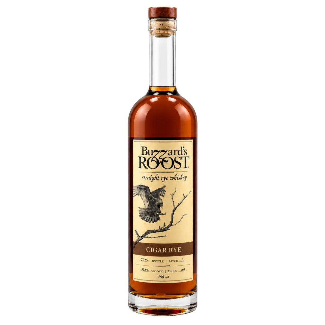 Bottle of Buzzard's Roost Cigar Rye Whiskey 750mL