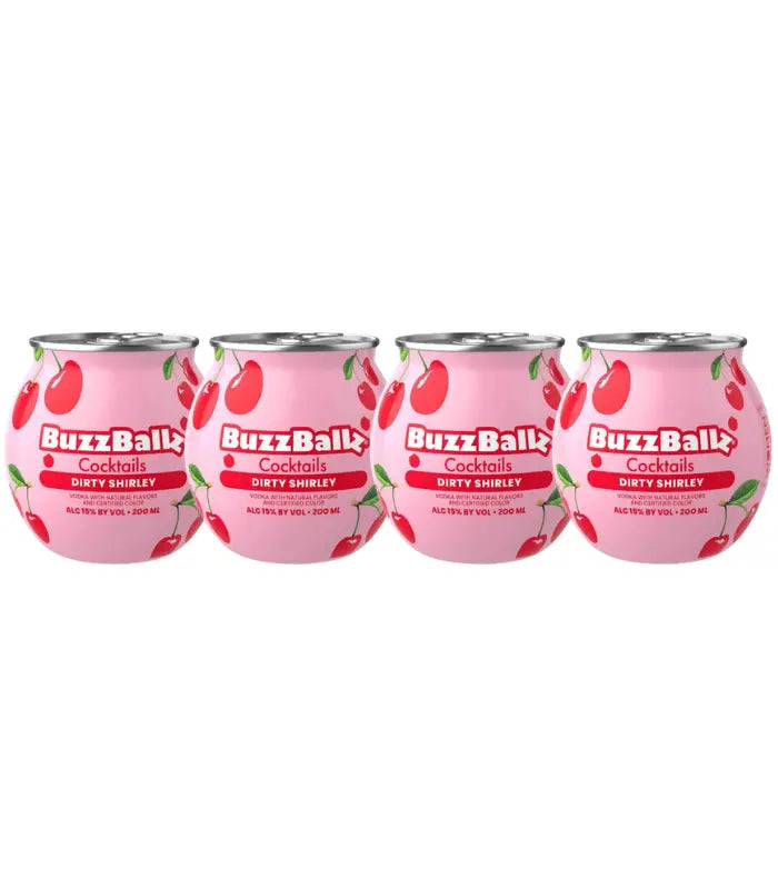 Buzzballz Dirty Shirley Pre-Mixed Cocktails 4-Pack
