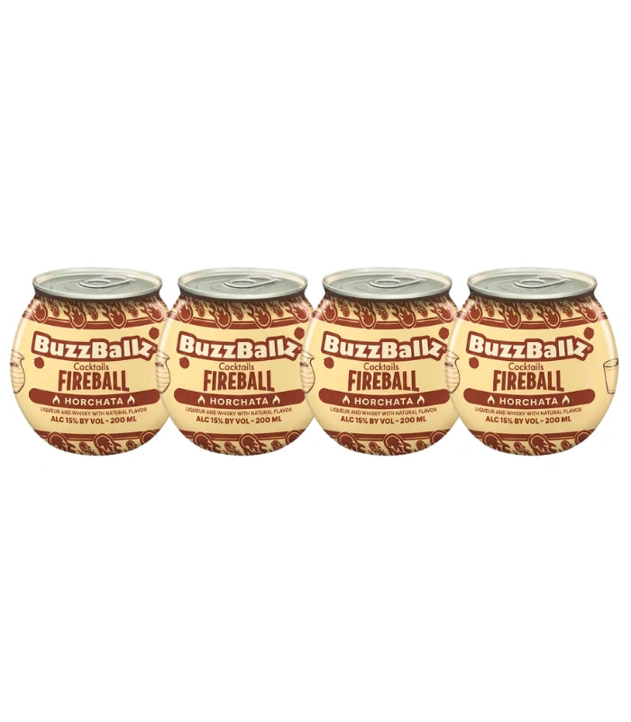 Buzzballz Fireball Horchata Pre-Mixed Cocktails 4-Pack