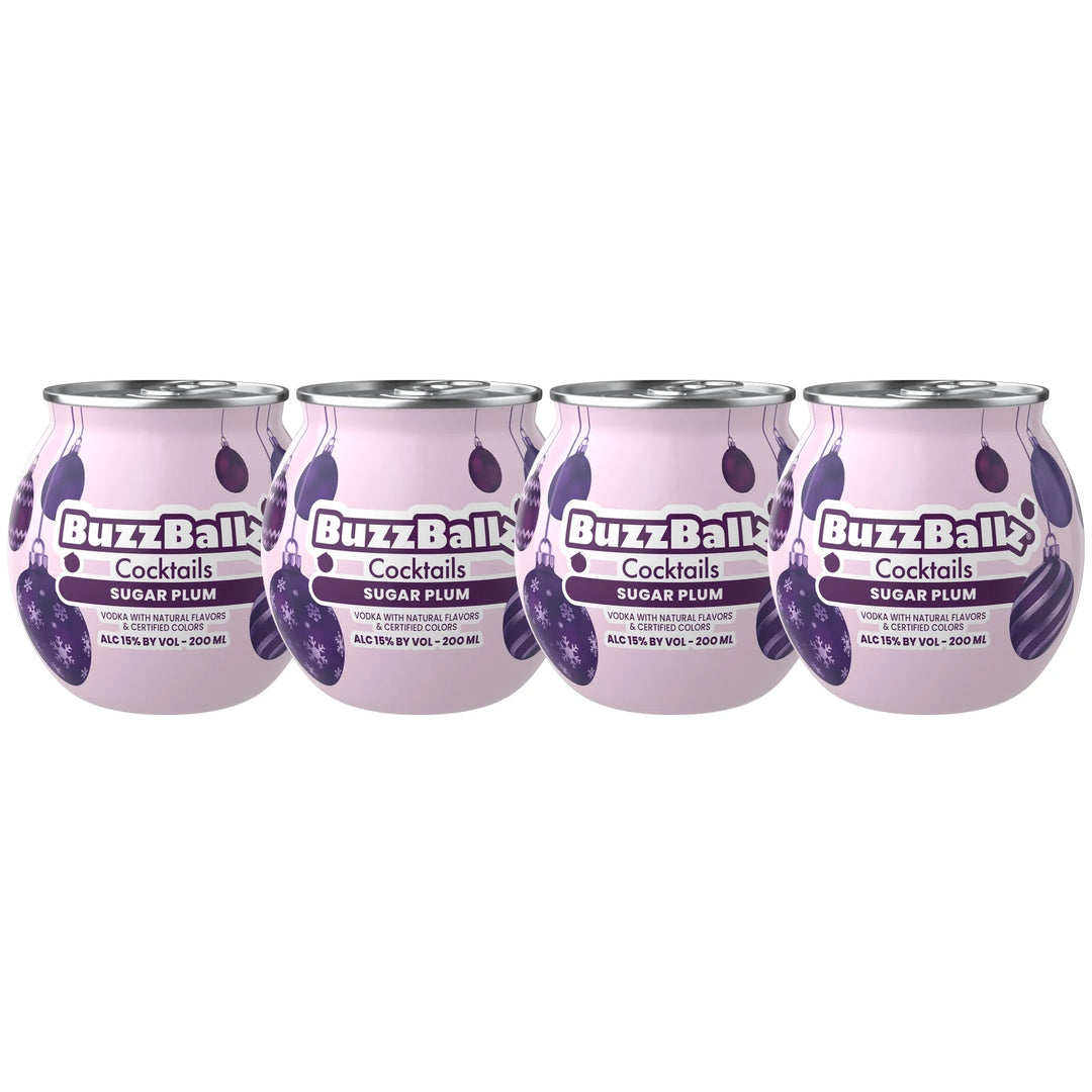 Buzzballz Sugar Plum Pre-Mixed Cocktails 4-Pack