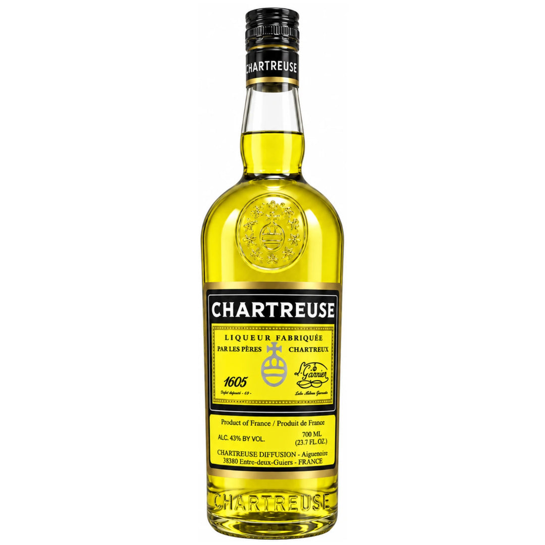 Bottle of Chartreuse Yellow Liqueur