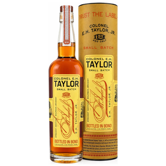 Bottle and Tube of Colonel E.H. Taylor, Jr. Small Batch Kentucky Straight Bourbon Whiskey
