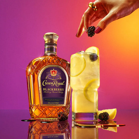 Crown Royal Blackberry Whiskey 750mL and Crown Royal Blackberry Lemonade cocktail