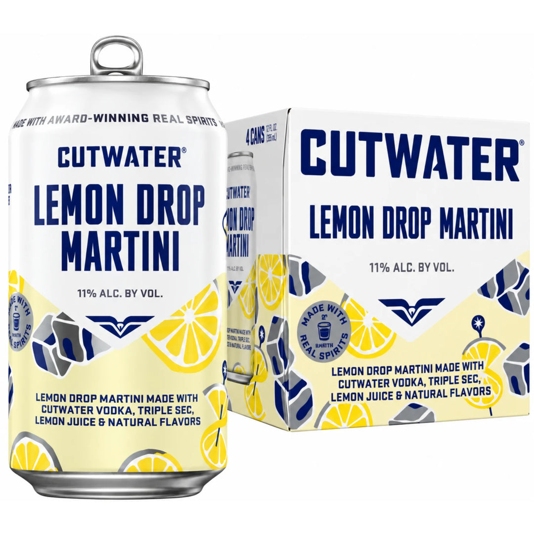 4 Pack and a Can of Cutwater Lemon Drop Martini
