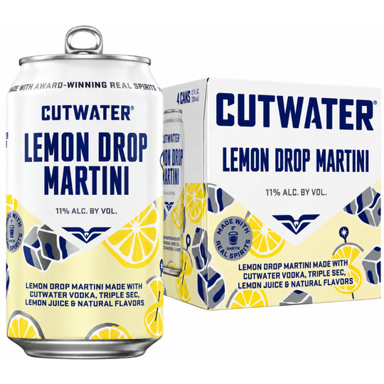 4 Pack and a Can of Cutwater Lemon Drop Martini