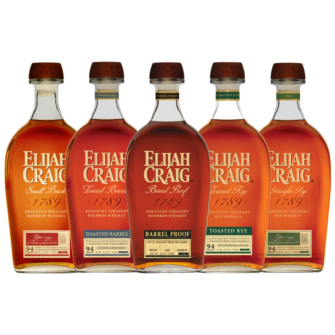 Elijah Craig Whiskey Lineup - 5 Bottles