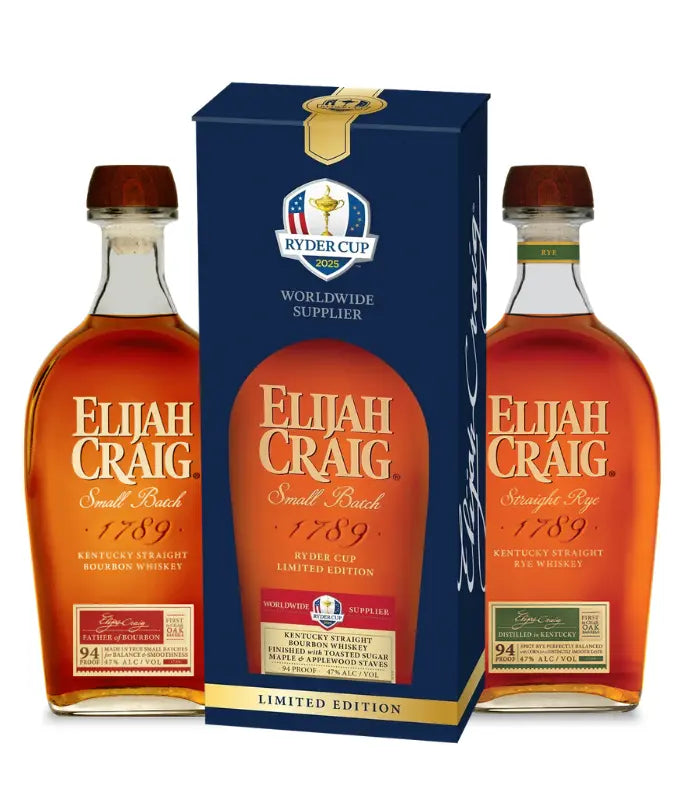 Elijah Craig Ryder Cup 2025 Edition Toasted Sugar Maple & Applewood Staves Bundle