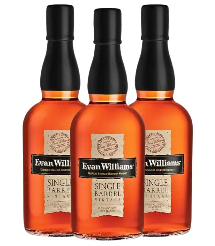 Evan Williams Single Barrel Vintage Bourbon 3-Pack Bundle