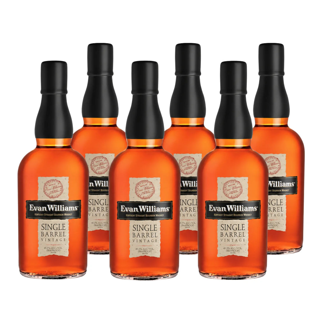 6 Bottle Bundle of Evan Williams Single Barrel Vintage Bourbon